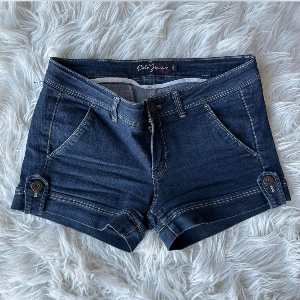 Mini Dark Denim Shorts